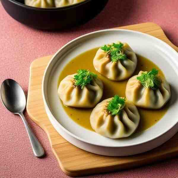 Постные вареники с тушеной капустой